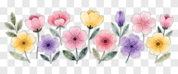 Colorful Watercolor Flower Bouquet PNG