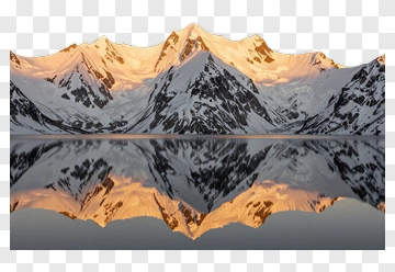 Snow-Capped Mountains Reflecting In Water PNG
