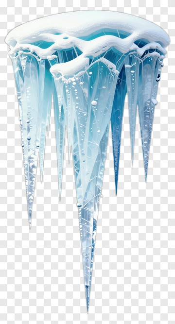 Icicle With Snow Cap PNG