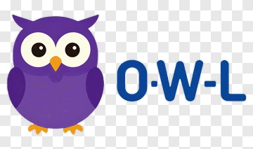 Cartoon Owl With Lettering PNG