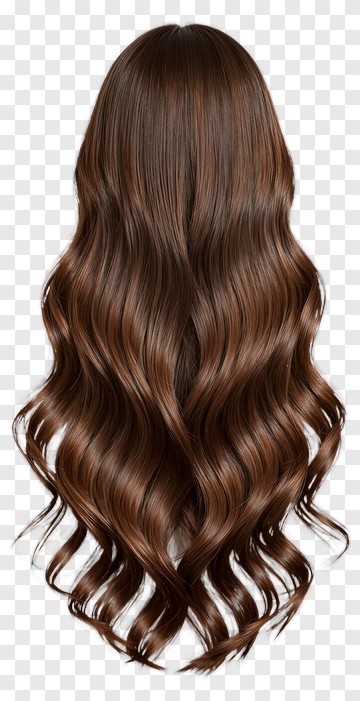 Wavy Brown Hair PNG