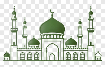Green Mosque Architecture PNG