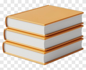 Stack Of Three Books With Orange Covers PNG