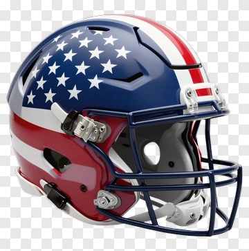 American Football Helmet With Stars And Stripes PNG