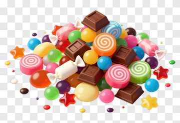 Colorful Candy Pile PNG