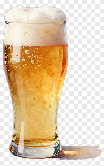 Glass Of Beer With Foam PNG