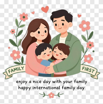 Happy Family Celebrating International Family Day PNG