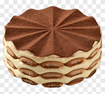Tiramisu Cake With Chocolate Dusting PNG