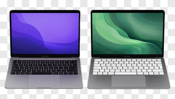 Laptops With Colorful Screens PNG