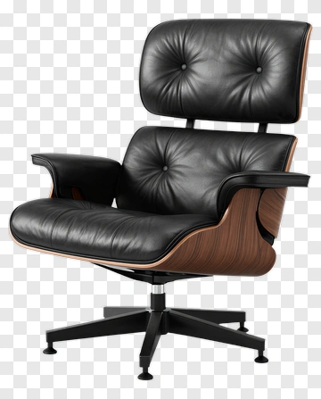 Modern Leather Accent Chair PNG