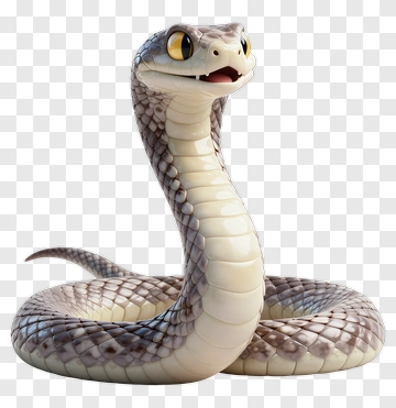 3D Cartoon Snake PNG