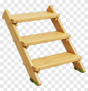 Wooden Step Ladder PNG