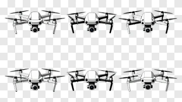 Drone Illustration Set PNG