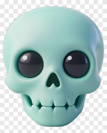 Cartoon Skull With Big Eyes PNG