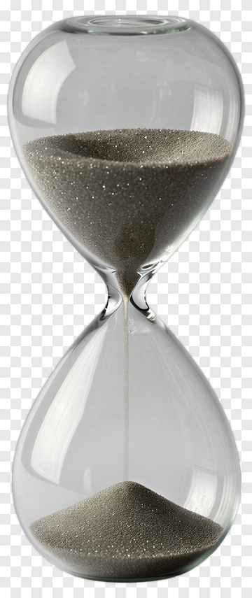 Glass Hourglass With Sand PNG