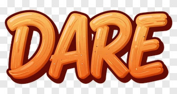Colorful Dare Text PNG