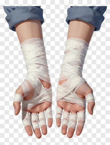 Wrapped Hands In Bandages PNG