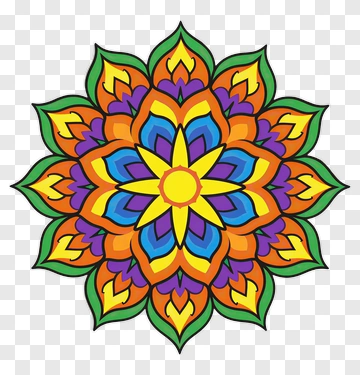 Colorful Mandala Design PNG