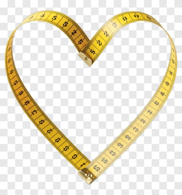 Measuring Tape Formed Into A Heart Shape PNG