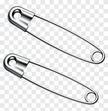 Metal Safety Pins PNG