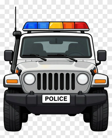 Cartoon Police Car PNG
