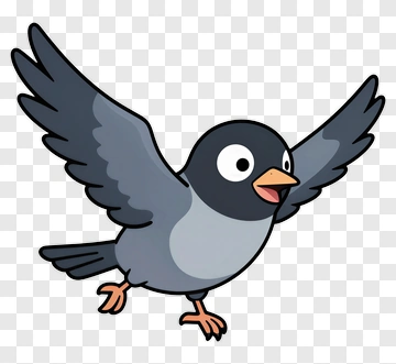 Cartoon Bird Flying PNG