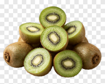 Fresh Kiwi Fruit Halves And Whole PNG