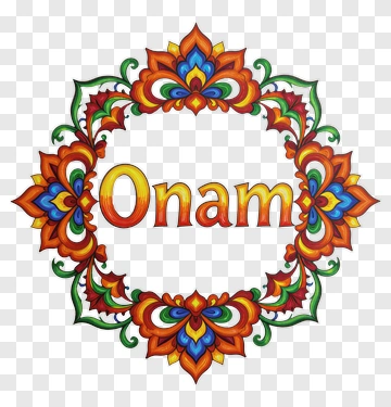 Onam Festival Decorative Design PNG