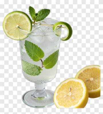 Refreshing Lemonade With Mint Leaves PNG