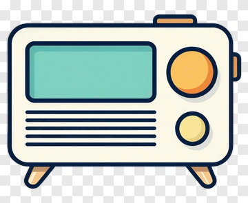 Vintage Radio With Dials PNG