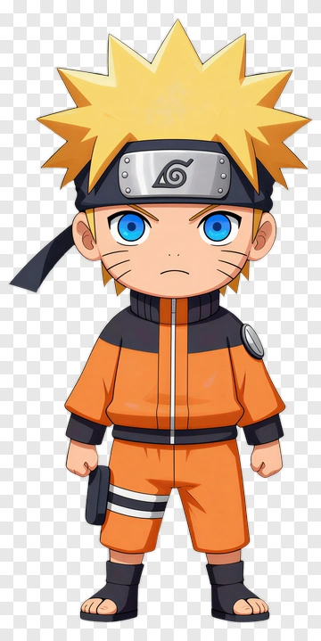 Naruto Uzumaki Character In Orange Outfit PNG