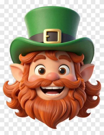 3D Leprechaun With A Green Hat PNG