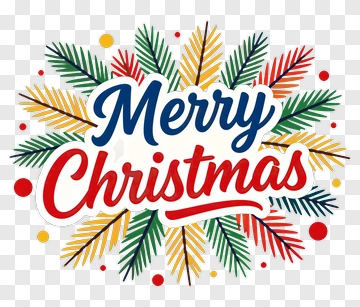Merry Christmas Greeting Card Design PNG