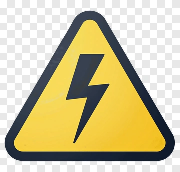 Warning Electric Hazard Sign PNG