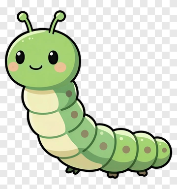 Cartoon Caterpillar PNG