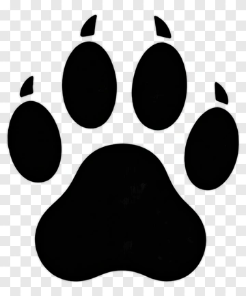 Black Dog Paw Print PNG