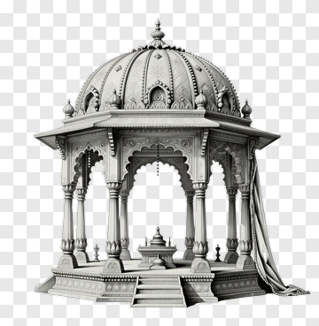 Ornate Pavilion Structure PNG