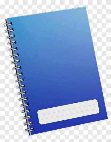 Blue Spiral Notebook PNG