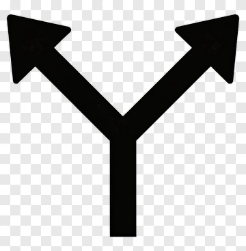 Black Directional Arrow Sign PNG