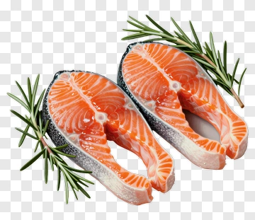 Fresh Salmon Fillets With Rosemary PNG