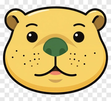 Cartoon Bear Face PNG