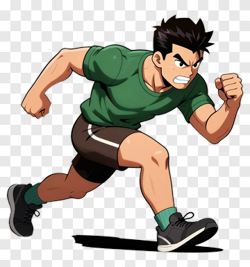 Cartoon Boy Running PNG