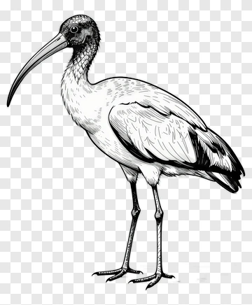 Illustration Of A Stork PNG
