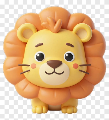 Cartoon Lion Character PNG