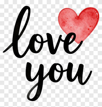 Love You With A Red Heart PNG