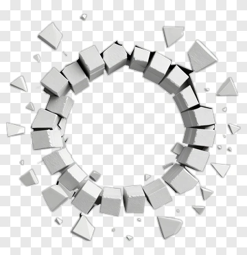 Broken Wall Circular Fragmentation PNG