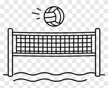Volleyball Over A Net PNG