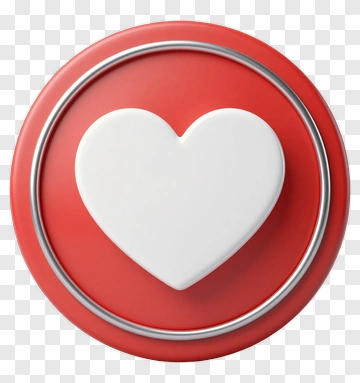Red Heart Button PNG