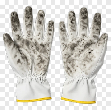 Work Gloves With Dirt Stains PNG
