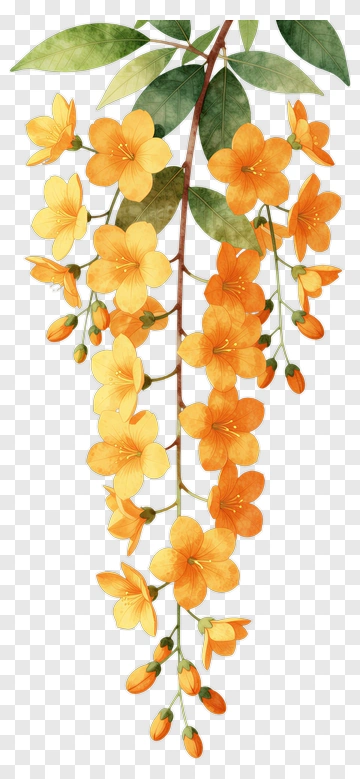 Colorful Floral Arrangement With Yellow Flowers PNG